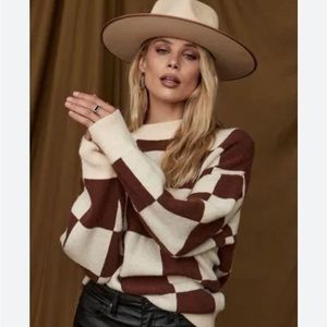 12th Tribe Checkered Sweater Dress NWT!